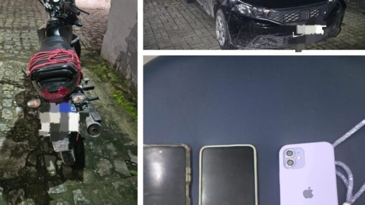 PM recupera veículo roubado e prende suspeitos