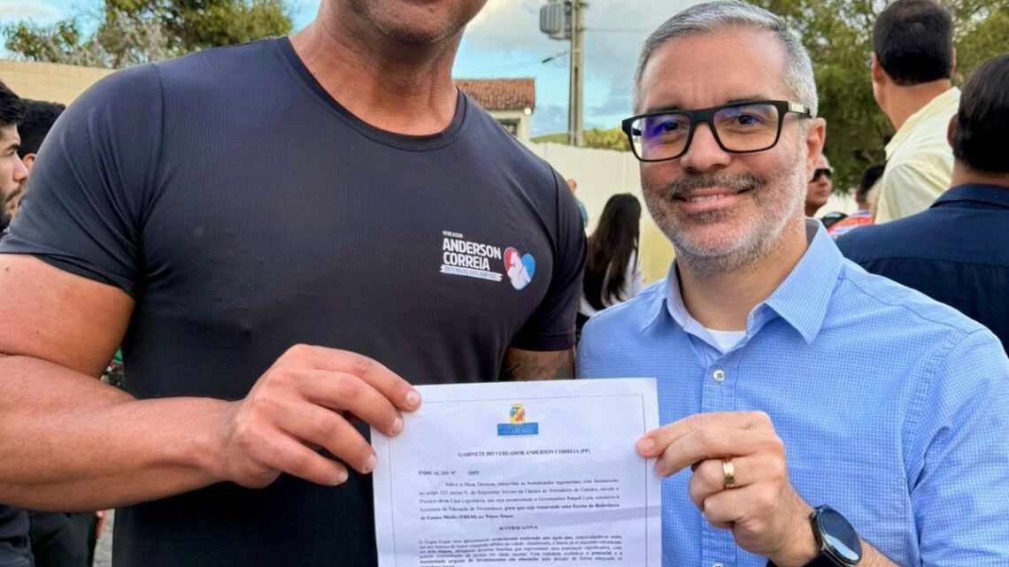 Com solicitação atendida, Anderson Correia celebra ordem de serviço de escola estadual no Xique-Xique