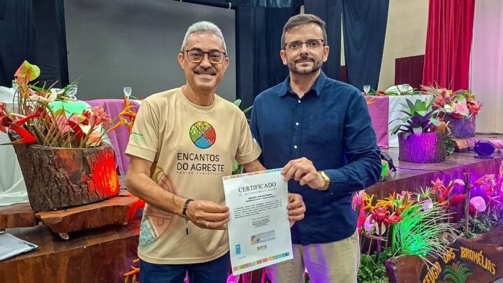 Secretário de Cultura e Turismo de Agrestina recebe reconhecimento do Movimento Nacional ODS Pernambuco