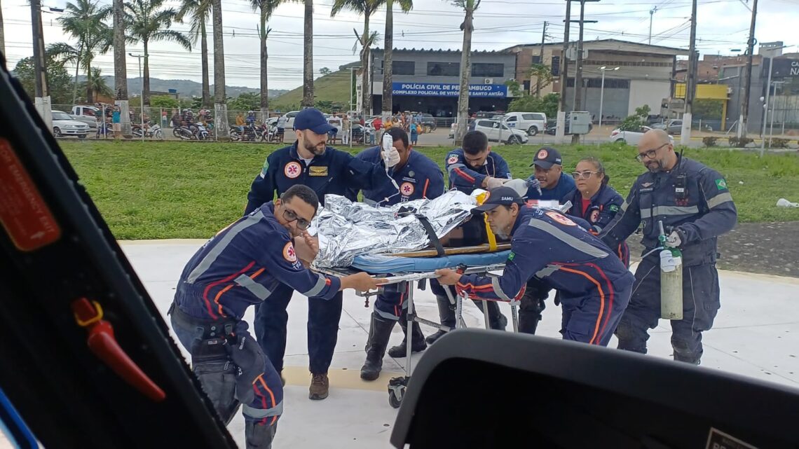 Vítima de AVC hemorrágico é transportado de helicóptero