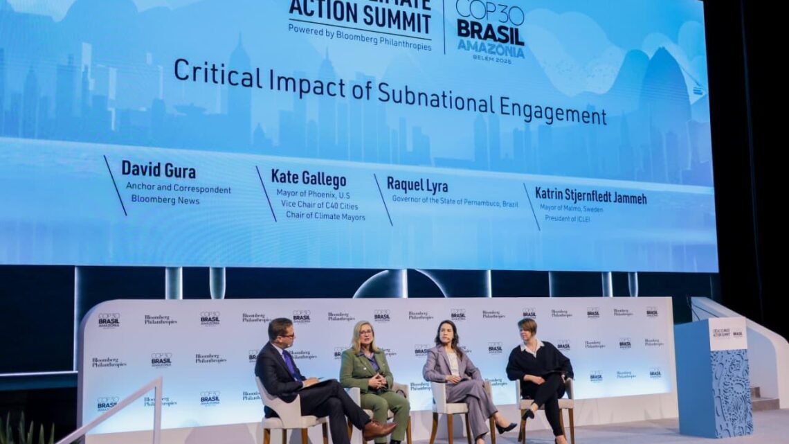 Em fórum pré-COP30, governadora Raquel Lyra reforça papel decisivo dos governos locais no avanço da justiça climática e social