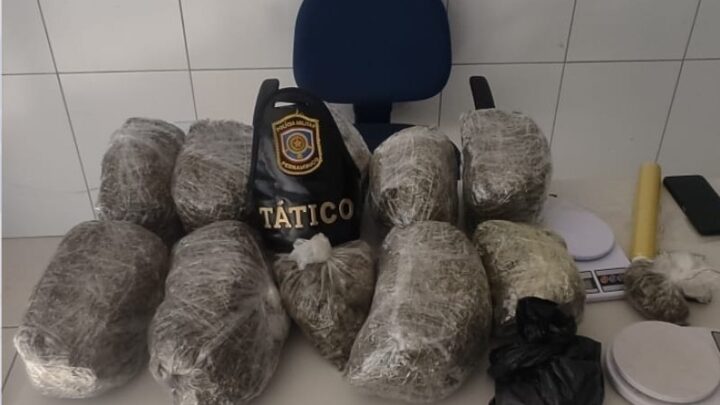 Homem é preso com 9 kg de maconha  em Caruaru