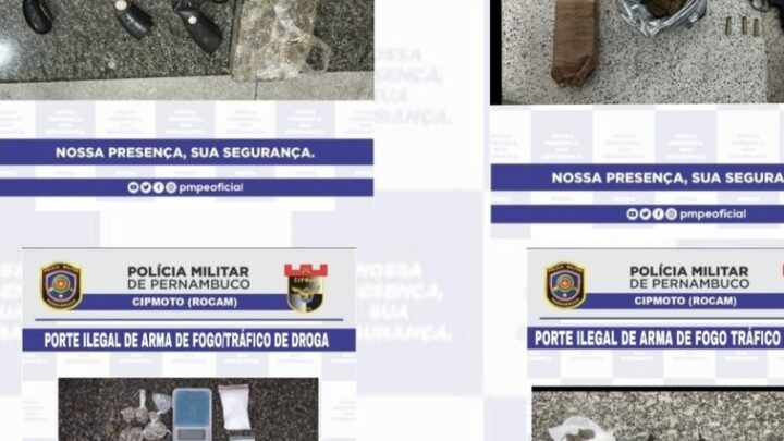 Operação Asas de Aço apreende 14 armas de fogo, munições e drogas