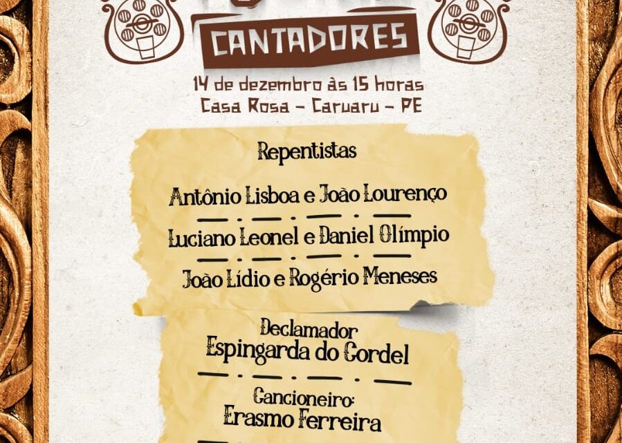 17º Encontro dos Poetas Cantadores reúne admiradores da poesia no domingo (14), na Casa Rosa em Caruaru