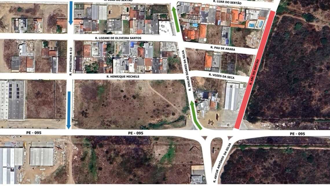 Mudança no acesso ao bairro Luiz Gonzaga em decorrência de obra