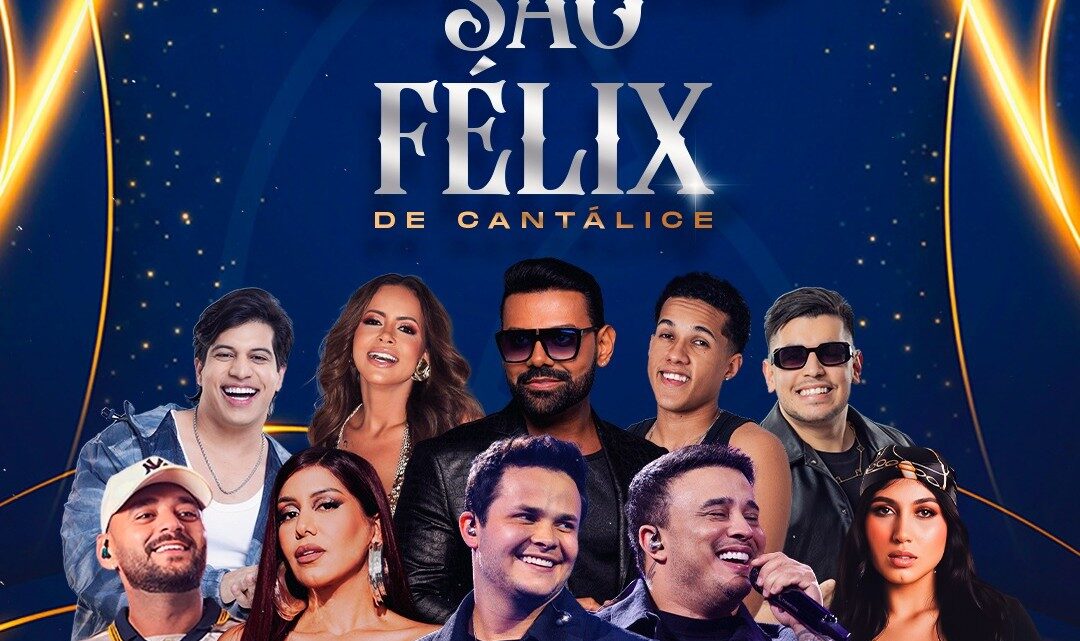 Confira a programação da tradicional Festa de São Félix 2026 com Priscila Senna Mateus & Kauan e Pablo, entre outras atrações