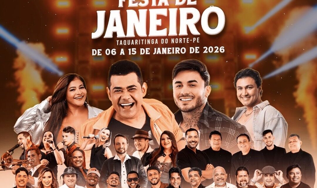 Confira a programação da Festa de Janeiro 2026 em Taquaritinga do Norte