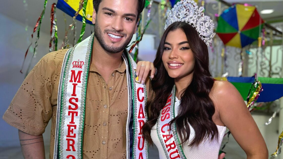 Mister Pernambuco Yago Cavalcante e Miss Caruaru Glenda Lopes são Rei e Rainha do Pré-Carnaval Multicultural de Caruaru 2026