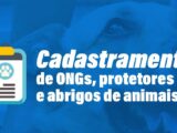 Inscrições abertas para cadastramento para ONGs, abrigos e protetores de animais