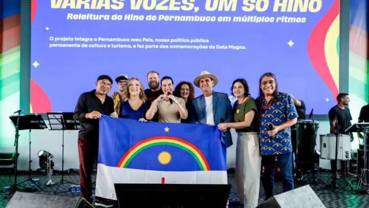 Governadora Raquel Lyra lança “Várias Vozes, um só Hino” com releituras do Hino de Pernambuco em múltiplos ritmos
