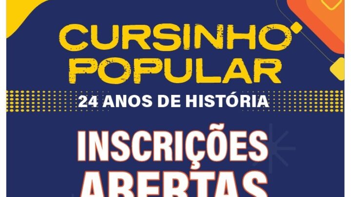 Cursinho Popular Edison de Gois: inscrições se encerram nesta quinta-feira (26)