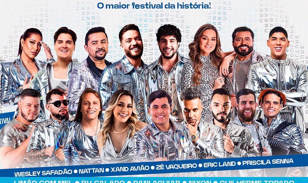 Com Safadão, Nattan e Xand Avião, prefeito Sérgio Colin divulga a maior grade da história do Festival do Jeans