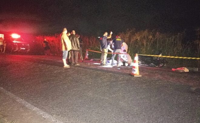 Mulher morre ao colidir moto em gelo baiano na PE-97, em Bezerros