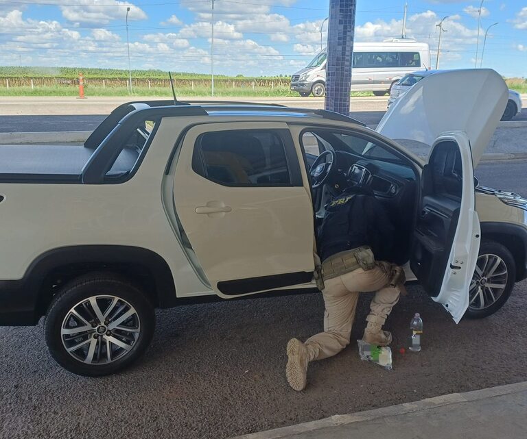 Homem troca carro por caminhonete furtada e é detido pela PRF