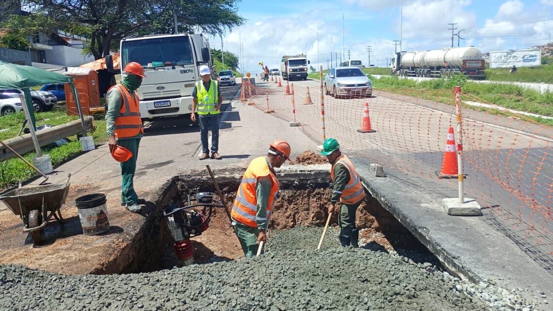 Interdição na BR-232 em Caruaru desvia trânsito no sentido Interior por até 8 dias