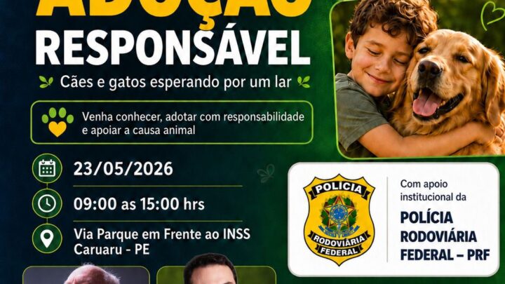 Evento de Adoção Responsável em Caruaru – cães e gatos esperanto um lar, neste sábado (23)