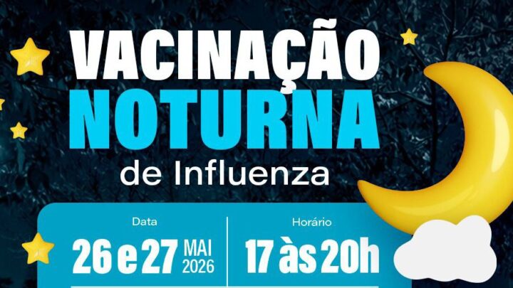 Vacinação noturna contra a Influenza será realizada nesta terça (26) e quarta-feira (27), na Via Parque, em Caruaru