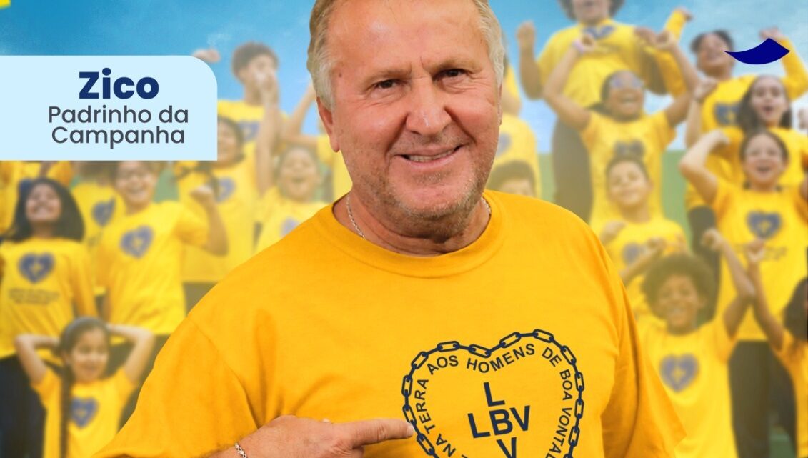 Zico entra em campo com a LBV em campanha pela infância brasileira