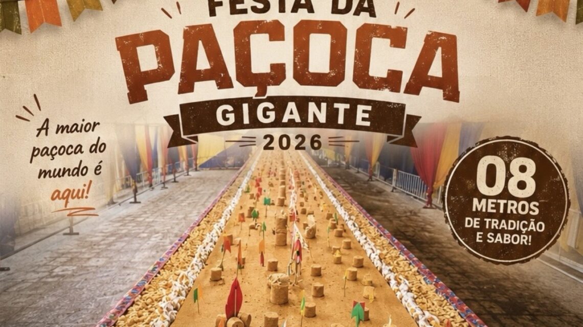 Festa da Paçoca Gigante em Caruaru, será realizada neste domingo (28)