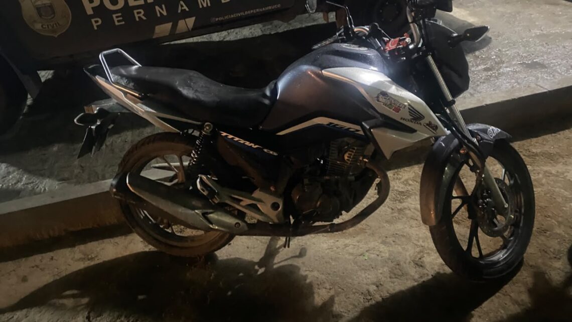 Moto com registro de roubo é recuperada em ação da Guarda Municipal de Caruaru