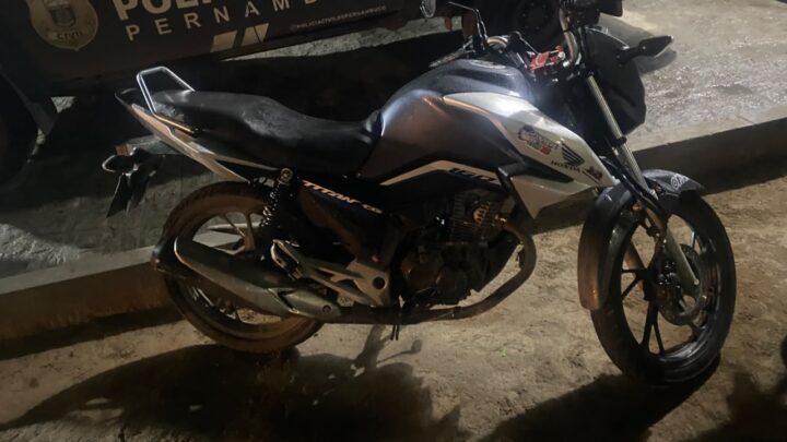 Moto com registro de roubo é recuperada em ação da Guarda Municipal de Caruaru