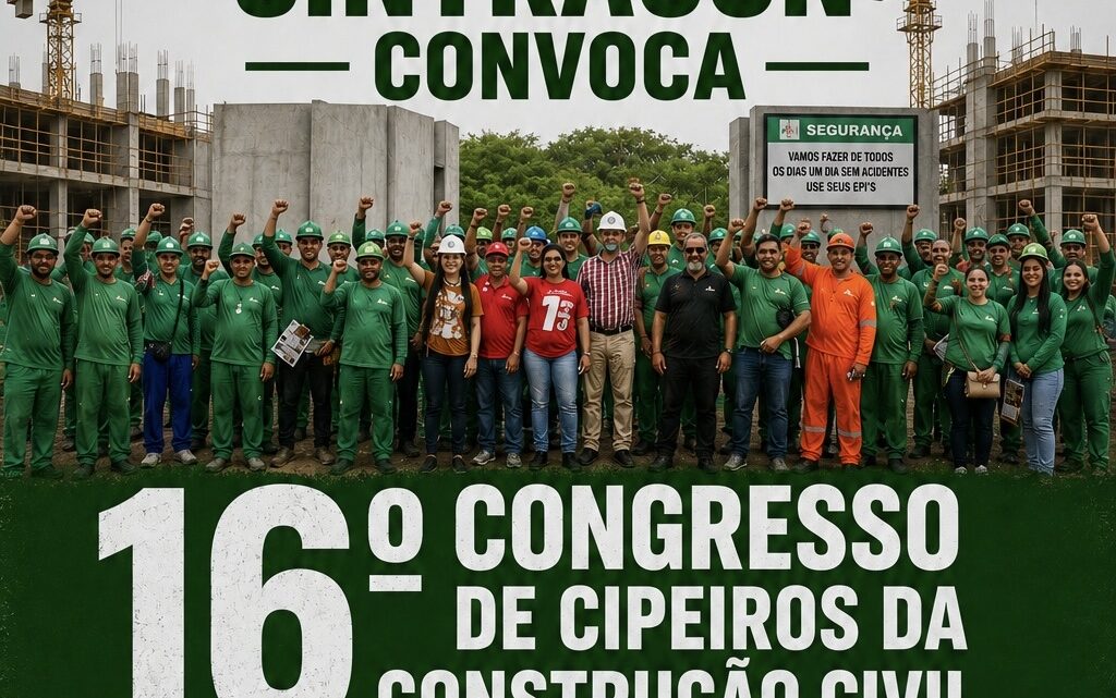SINTRACON Caruaru vai realizar 16º Congresso de Cipeiros com foco em segurança, saúde mental e redução da jornada de trabalho