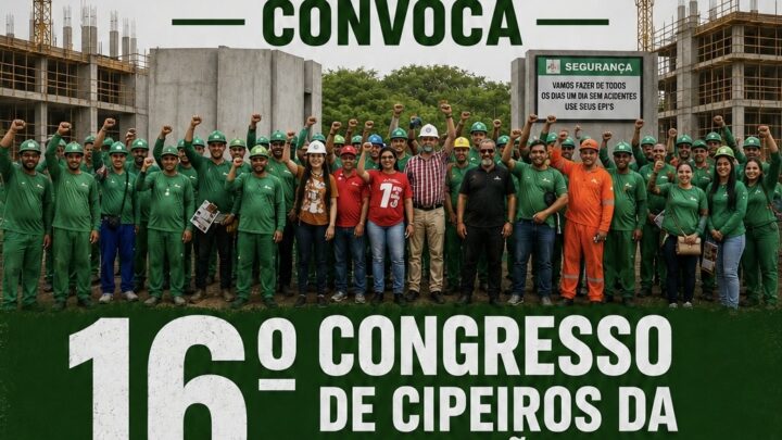 SINTRACON Caruaru vai realizar 16º Congresso de Cipeiros com foco em segurança, saúde mental e redução da jornada de trabalho