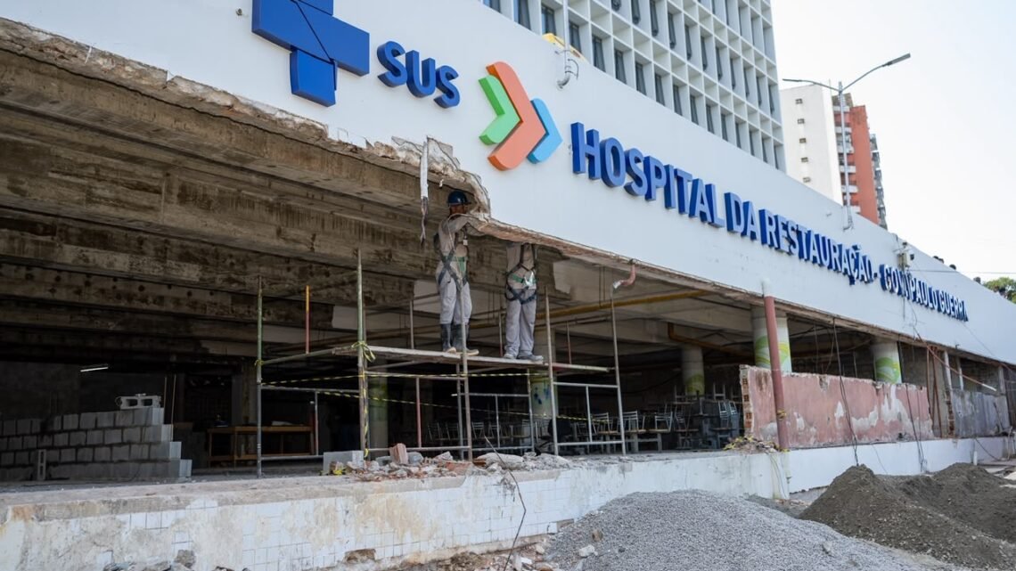 Governo de Pernambuco realiza obras estruturadoras para ampliar e modernizar Hospital da Restauração, no Recife