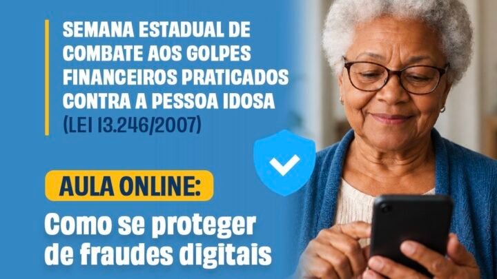 Governo de Pernambuco promove aula online sobre proteção contra golpes digitais para pessoas idosas