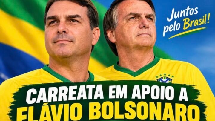 Carreata em apoio a Flávio Bolsonaro em Caruaru neste sábado