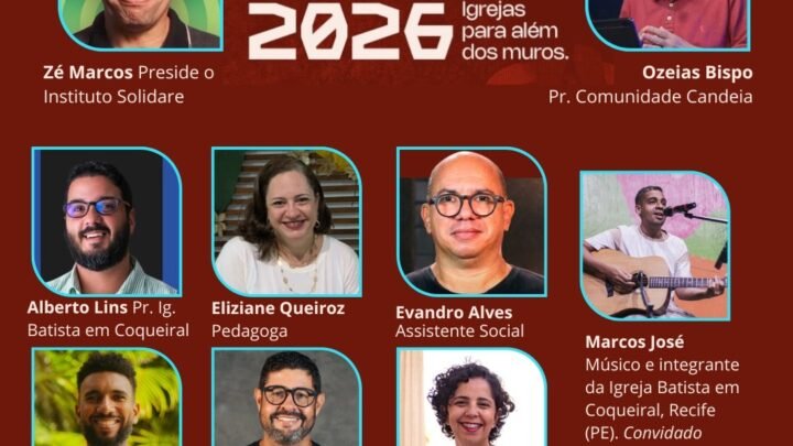 Caruaru sediará o Congresso Emaús 2026 com o tema “Igrejas para Além dos Muros” com lideranças, teólogos e ativistas de todo o país